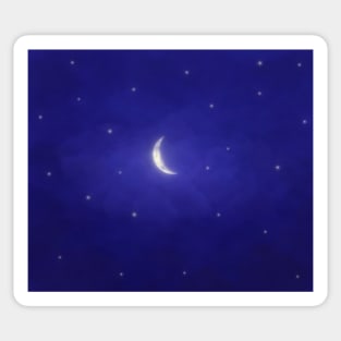 A cloudy night sky Sticker